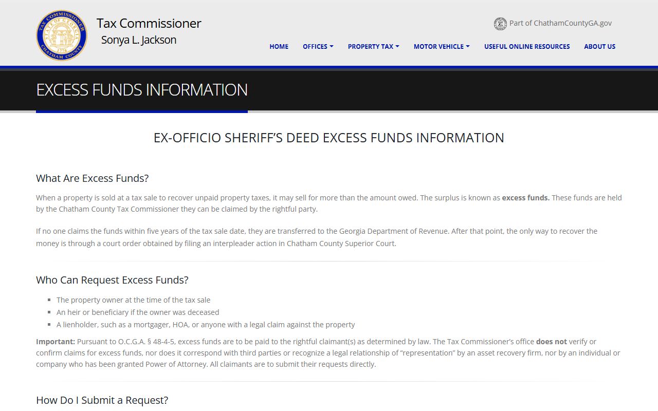 Chatham County Unclaimed Money source image