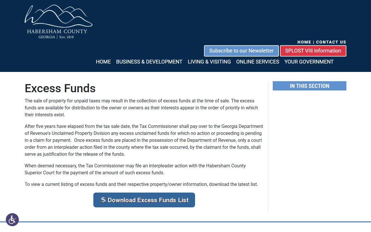 Habersham County Unclaimed Money source image